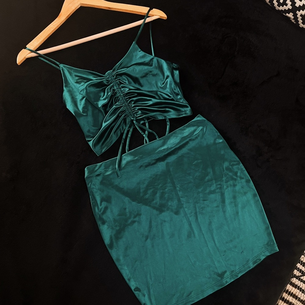 Haley & June, women’s two piece silk set